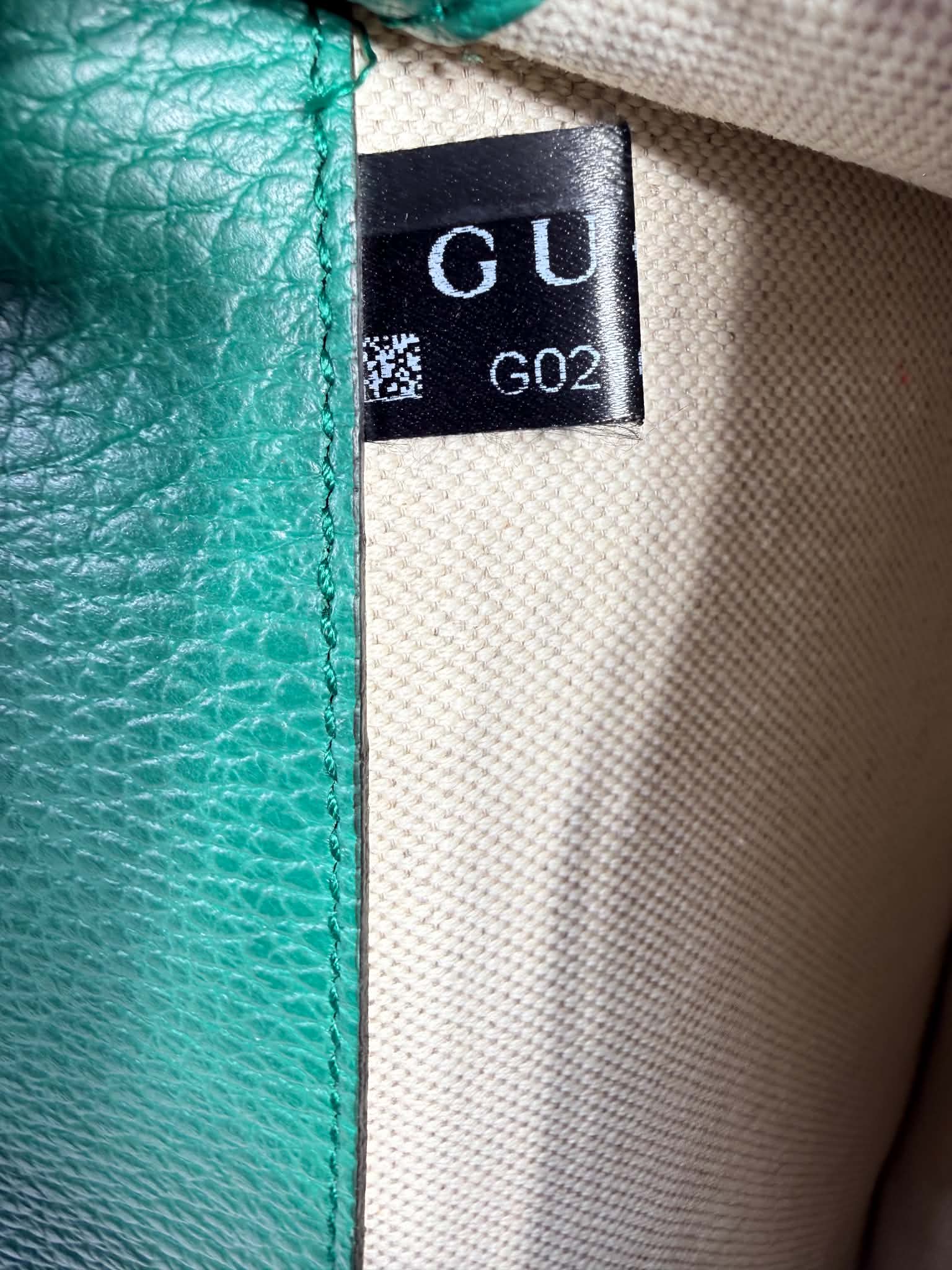 Gucci Dollar Calfskin Crystal Small Dionysus Shoulder Bag Emerald