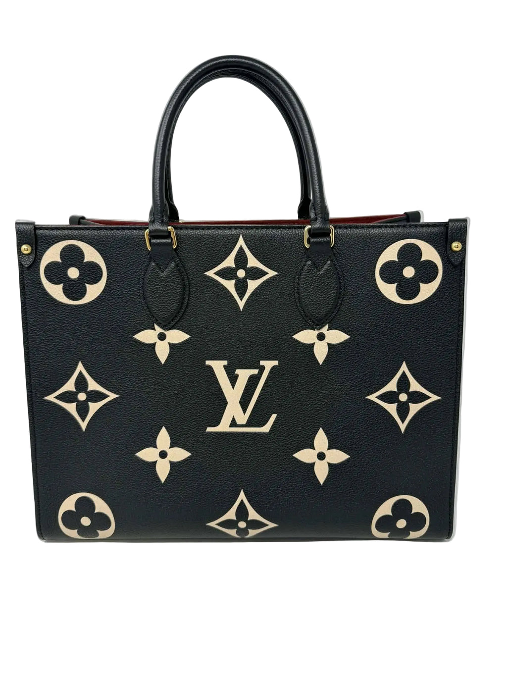 Louis Vuitton On The Go MM Empriente Leather Black and Ivory