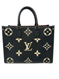 Louis Vuitton On The Go MM Empriente Leather Black and Ivory
