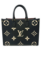 Louis Vuitton On The Go MM Empriente Leather Black and Ivory