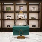 Gucci Dollar Calfskin Crystal Small Dionysus Shoulder Bag Emerald