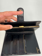 Chanel Caviar Timeless CC French Wallet Black