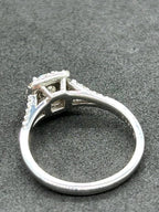Diamond Halo Ring in 18K White Gold