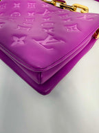Louis Vuitton Lambskin Embossed Monogram Coussin BB Orchid