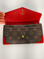 Louis Vuitton Monogram Sarah Retiro Wallet Cherry
