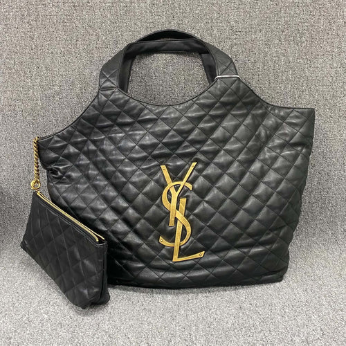 Saint Laurent Icare Quilted Maxi Shopping Tote
