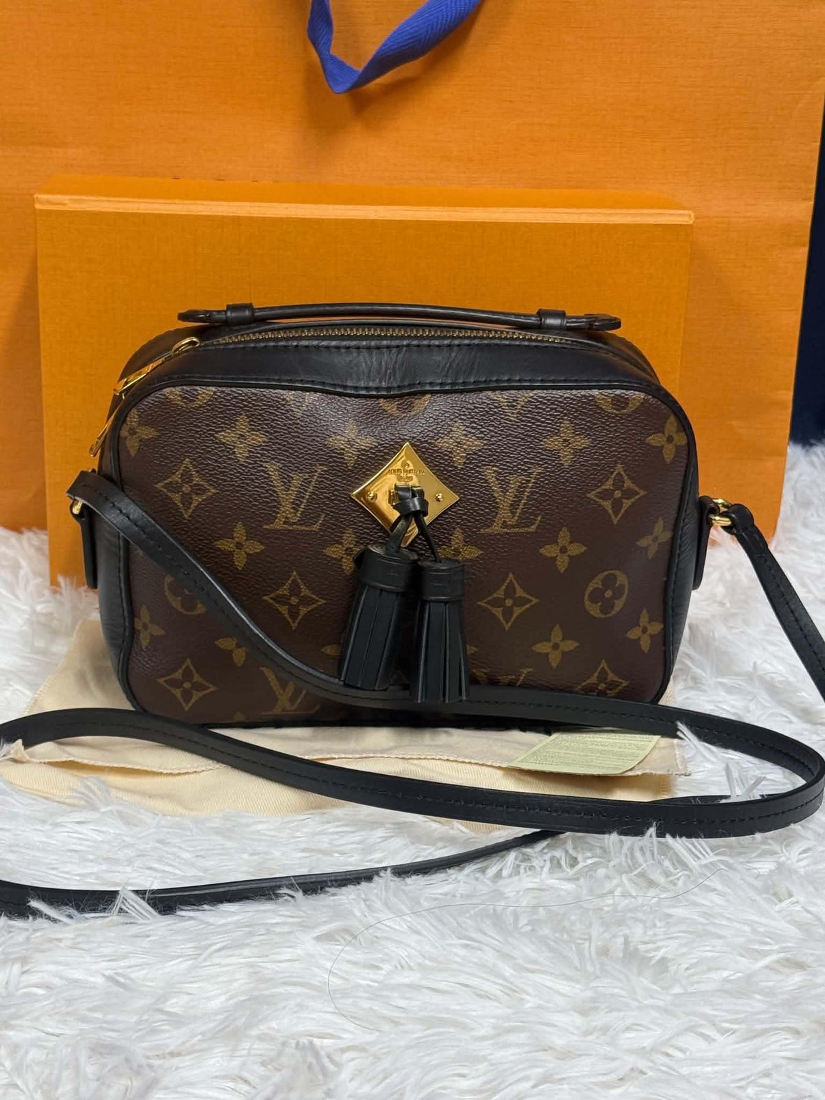 Louis Vuitton Saintonge Monogram and Nori Leather