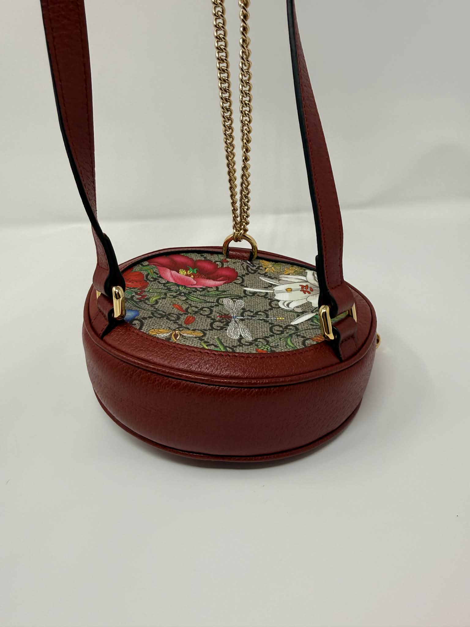 Gucci Flora Ophidia Round Backpack with Free Gucci Key Cles