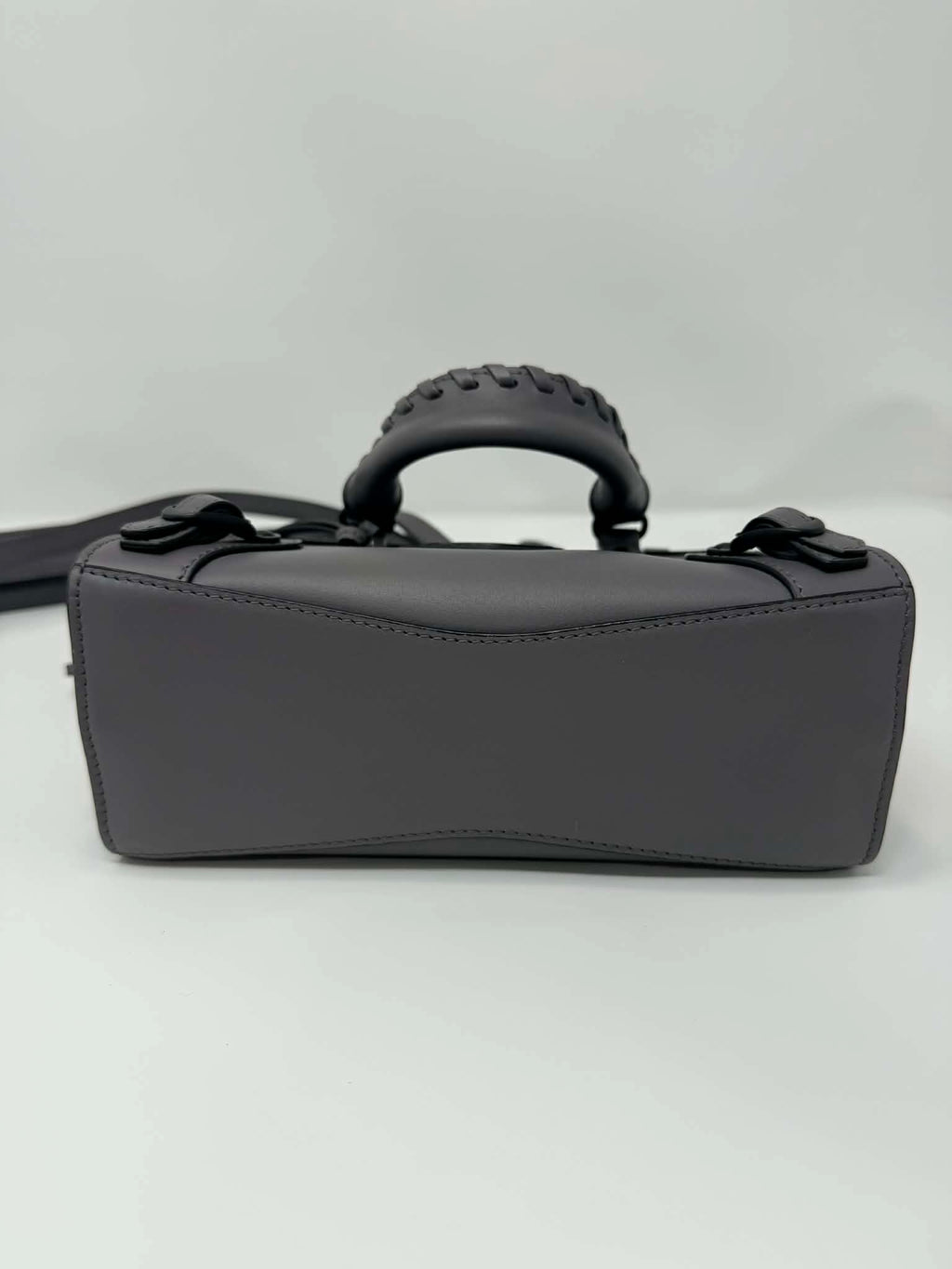 Balenciaga Smooth Calfskin Neo Classic Silver Hardware Mini City Grey