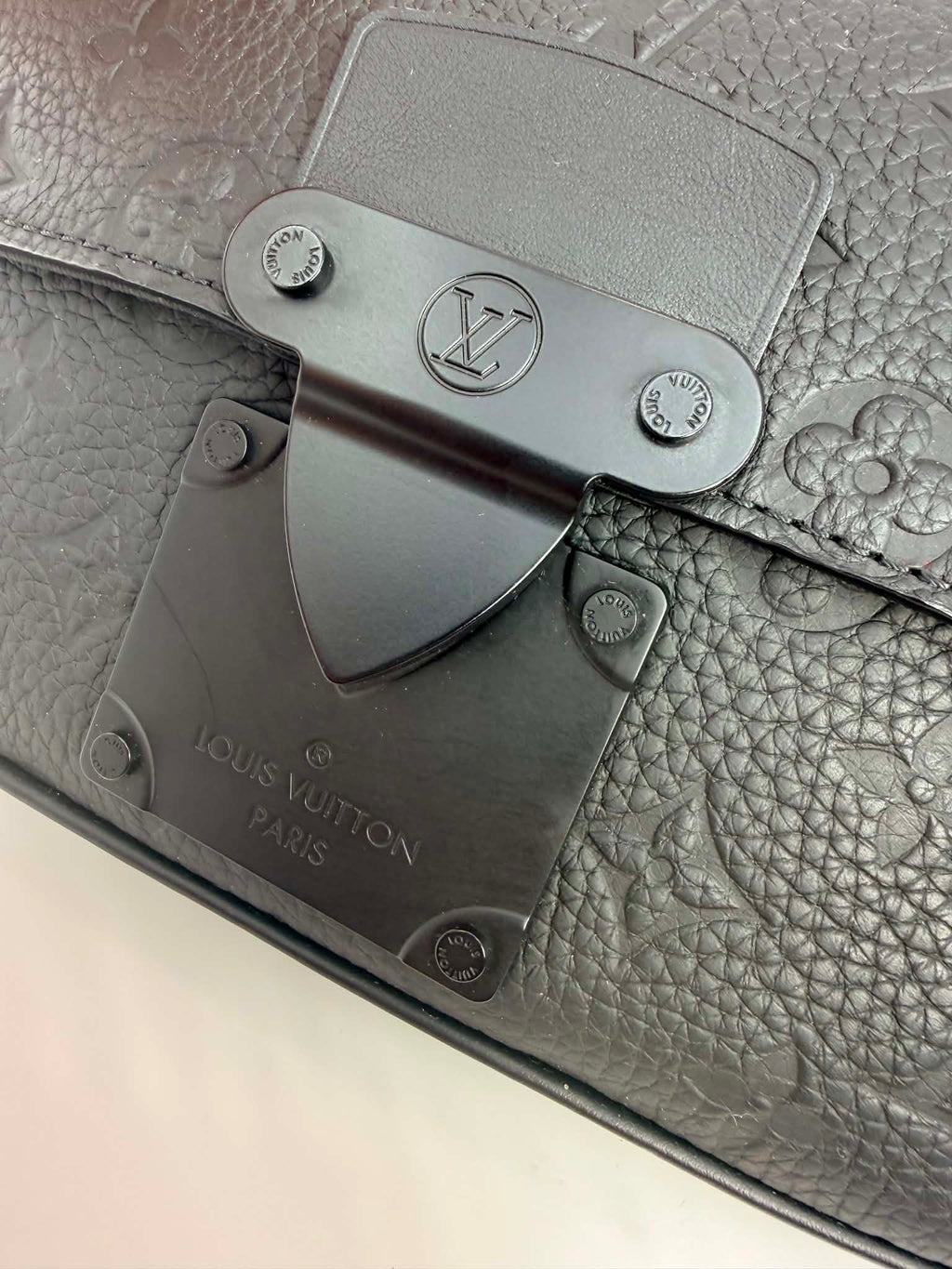 Louis Vuitton S Lock Sling Bag in black Taurillon leather