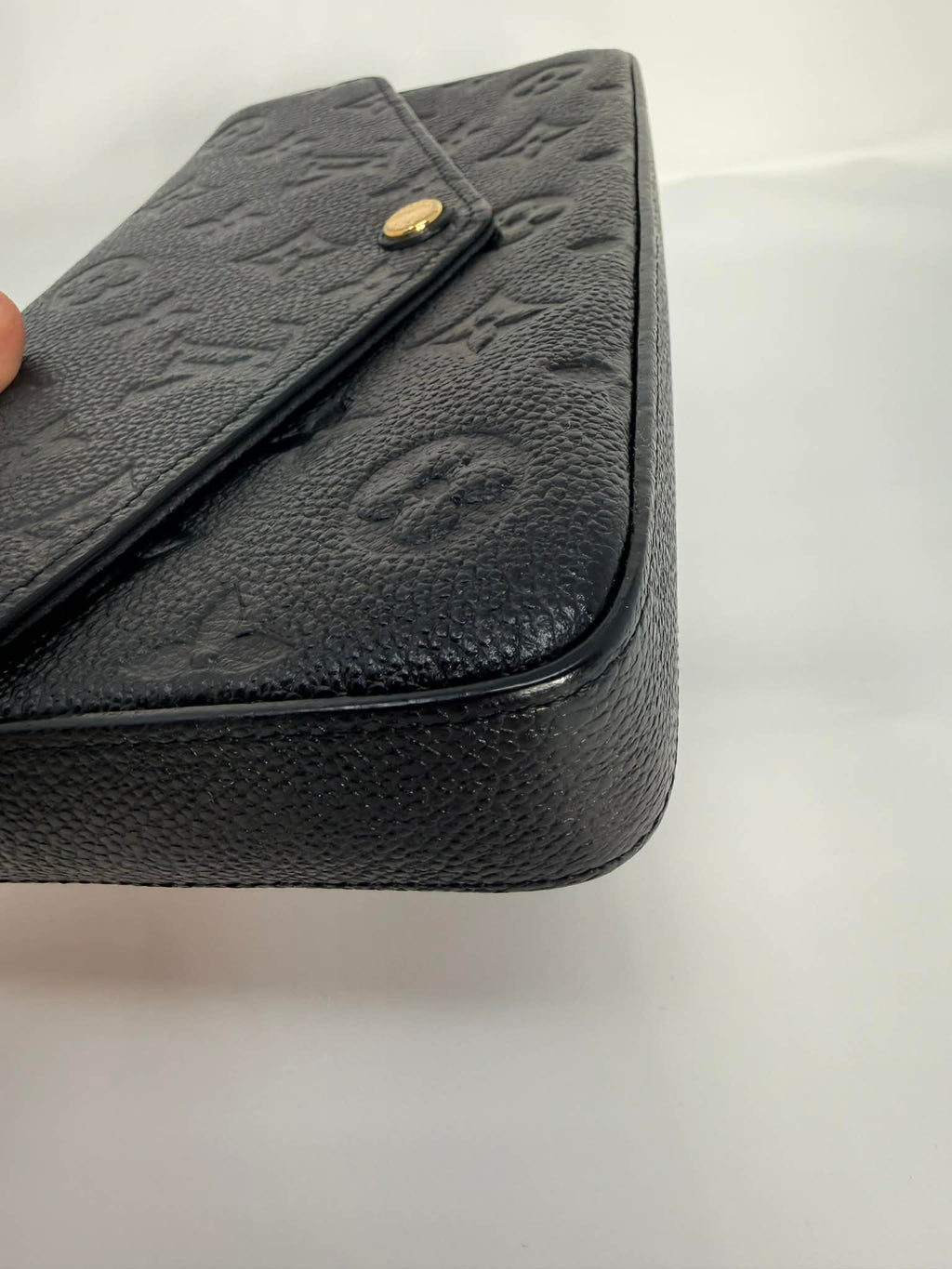 Louis Vuitton Felicie Pochette Black Empreinte Leather with 2 Inserts