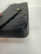 Louis Vuitton Felicie Pochette Black Empreinte Leather with 2 Inserts