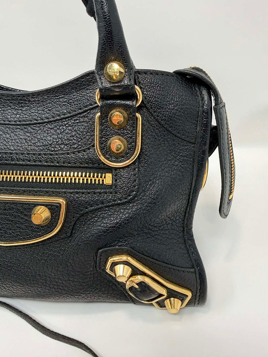Balenciaga Mini City Bag Black with Mirror