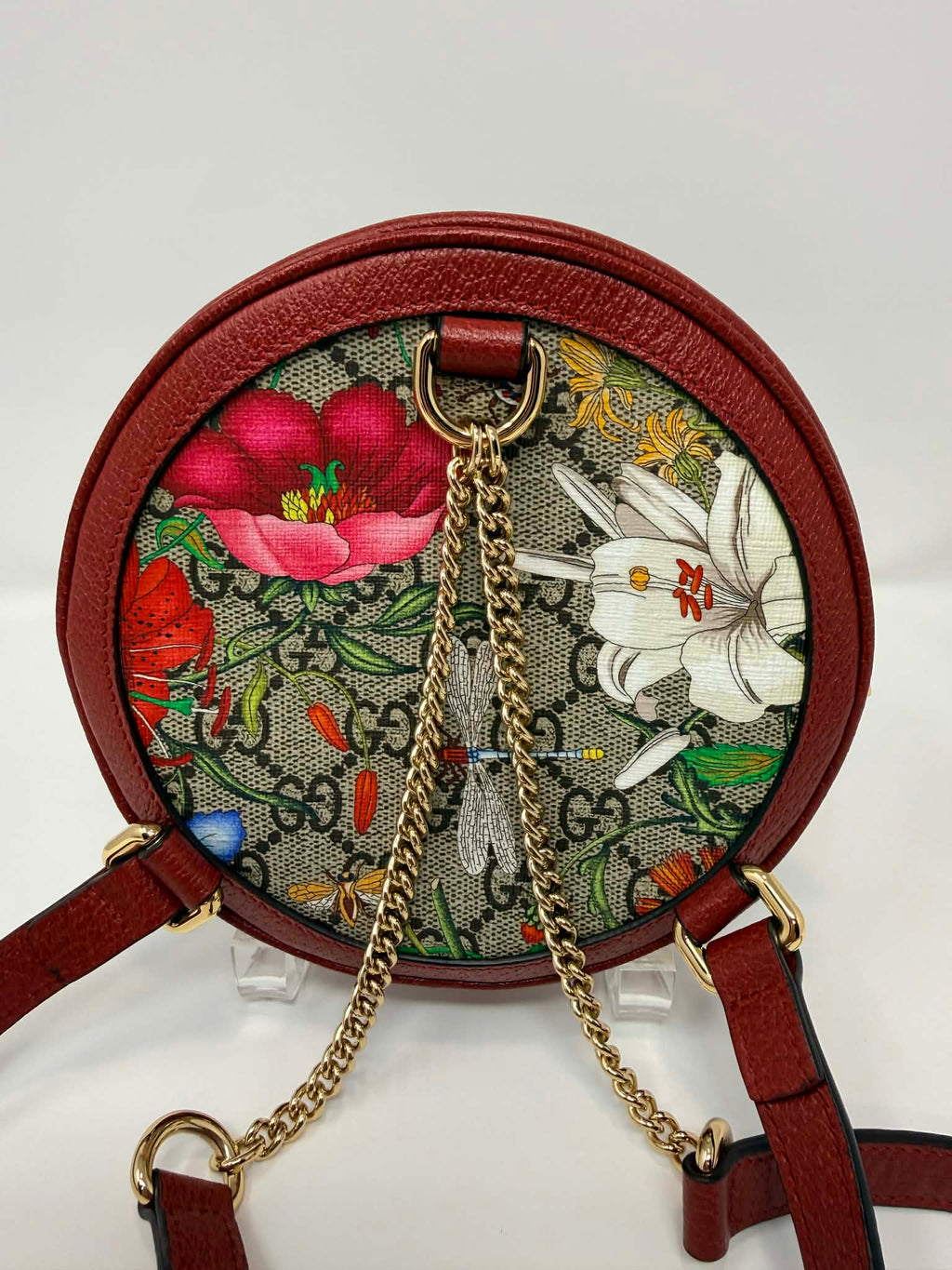 Gucci Flora Ophidia Round Backpack with Free Gucci Key Cles