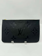 Louis Vuitton Neverfull MM Empreinte Leather Black with Pouch