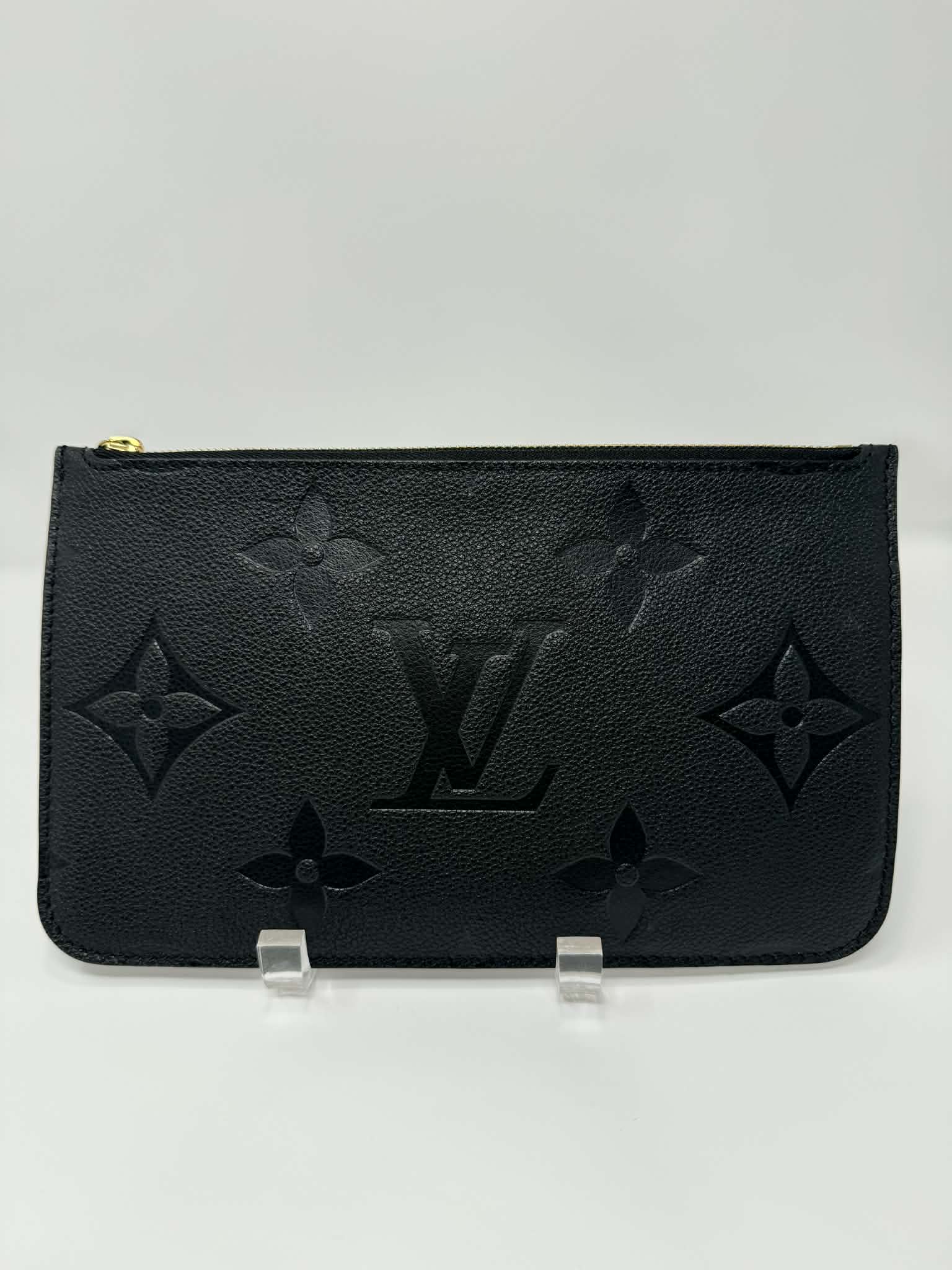 Louis Vuitton Neverfull MM Empreinte Leather Black with Pouch