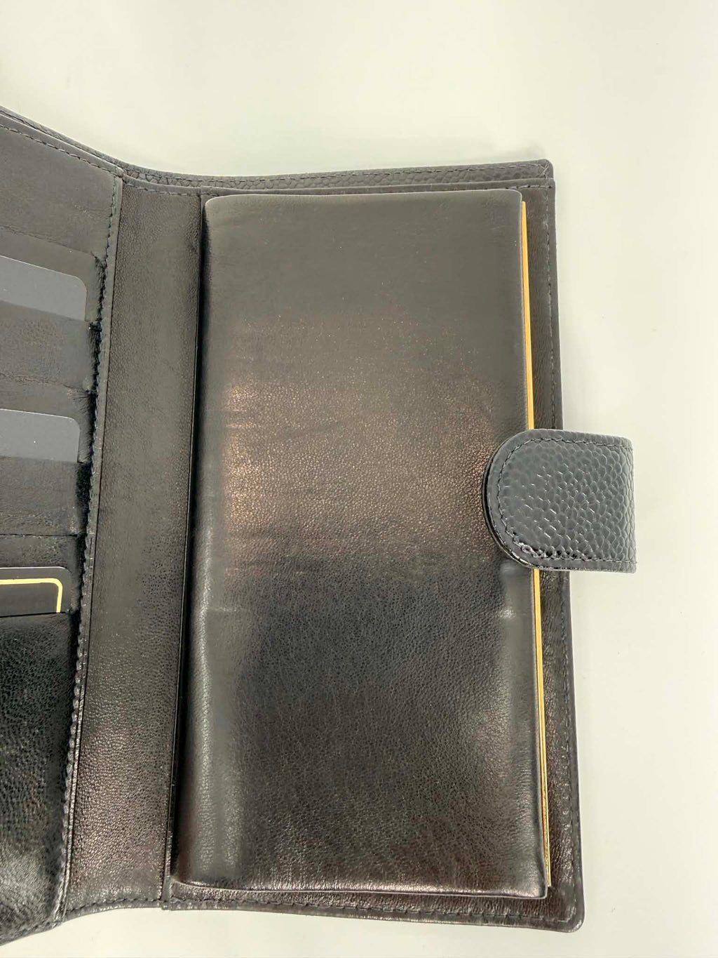 Chanel Caviar Timeless CC French Wallet Black