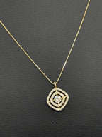 Diamond-Diamond Pendent 18k Yellow Gold