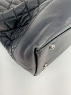 Chanel Aged Calfskin Quilted Be CC Tote Black