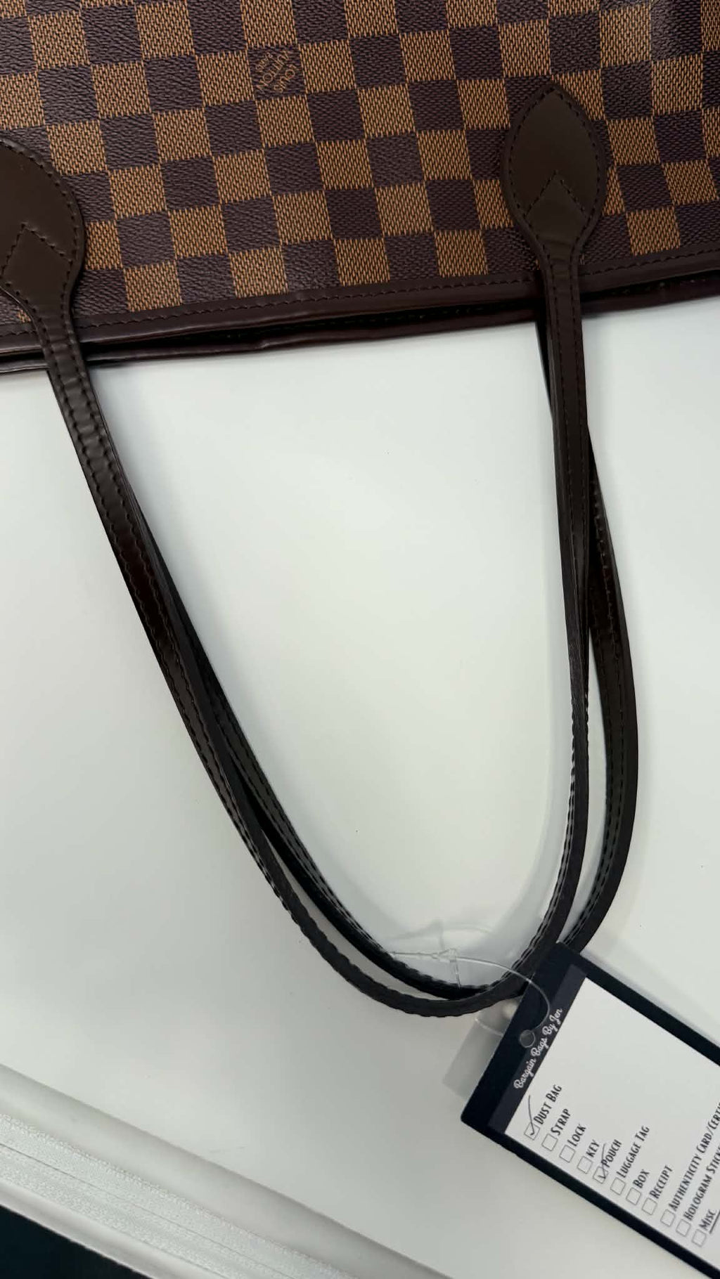 Louis Vuitton Neverful MM Damier Ebene Set with Pouch