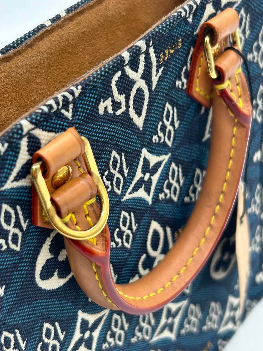 Louis Vuitton Jacquard Since 1854 Petit Sac Plat Blue