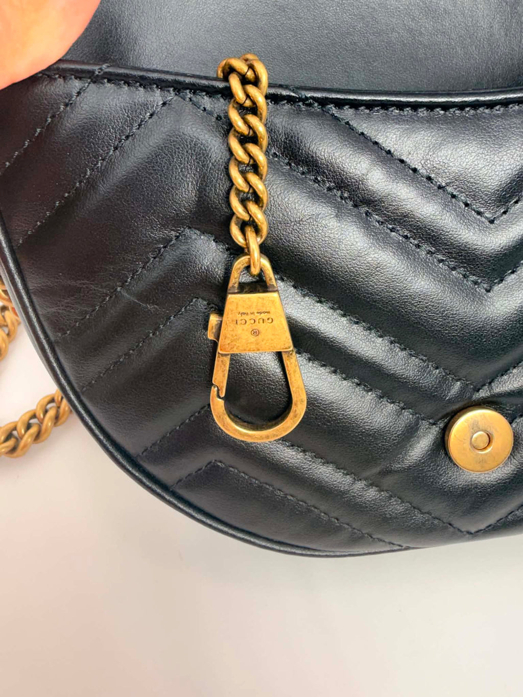 Gucci Marmont Chain Half Moon Crossbody