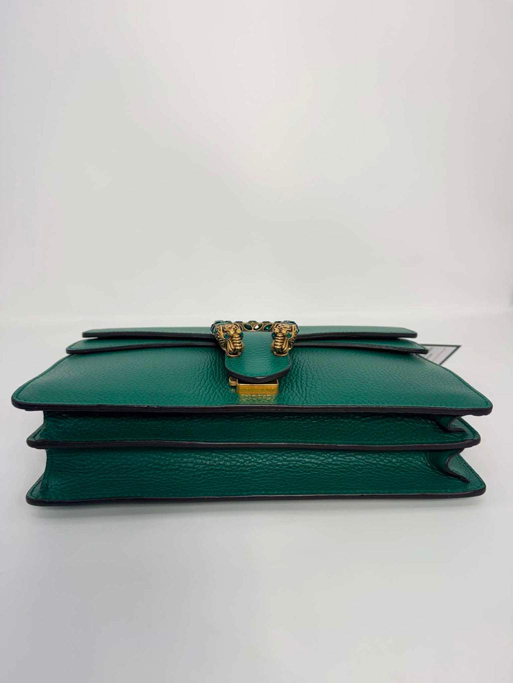 Gucci Dollar Calfskin Crystal Small Dionysus Shoulder Bag Emerald