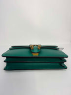 Gucci Dollar Calfskin Crystal Small Dionysus Shoulder Bag Emerald