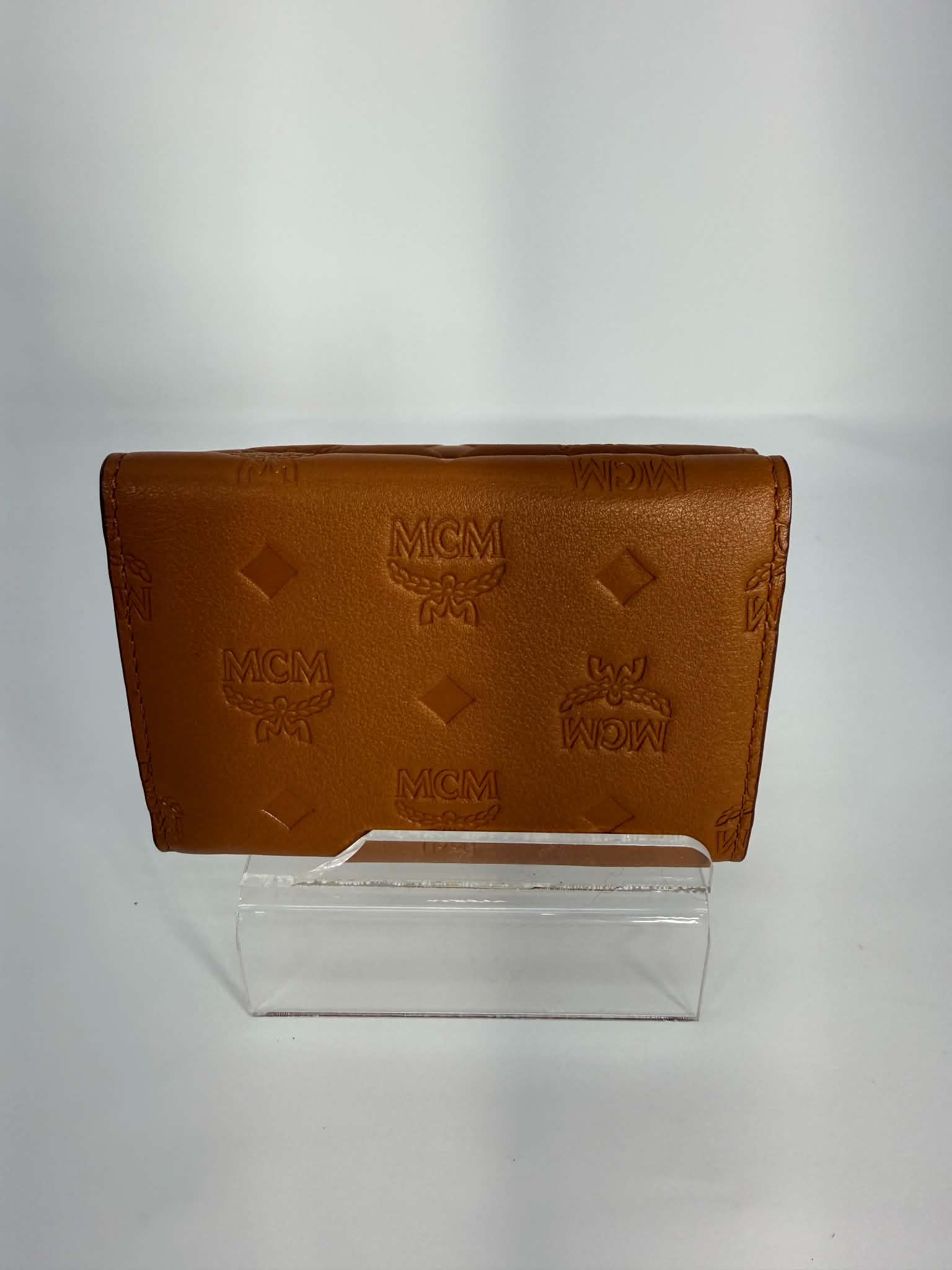 MCM Klara trifold Mini Monogram Charm Wallet