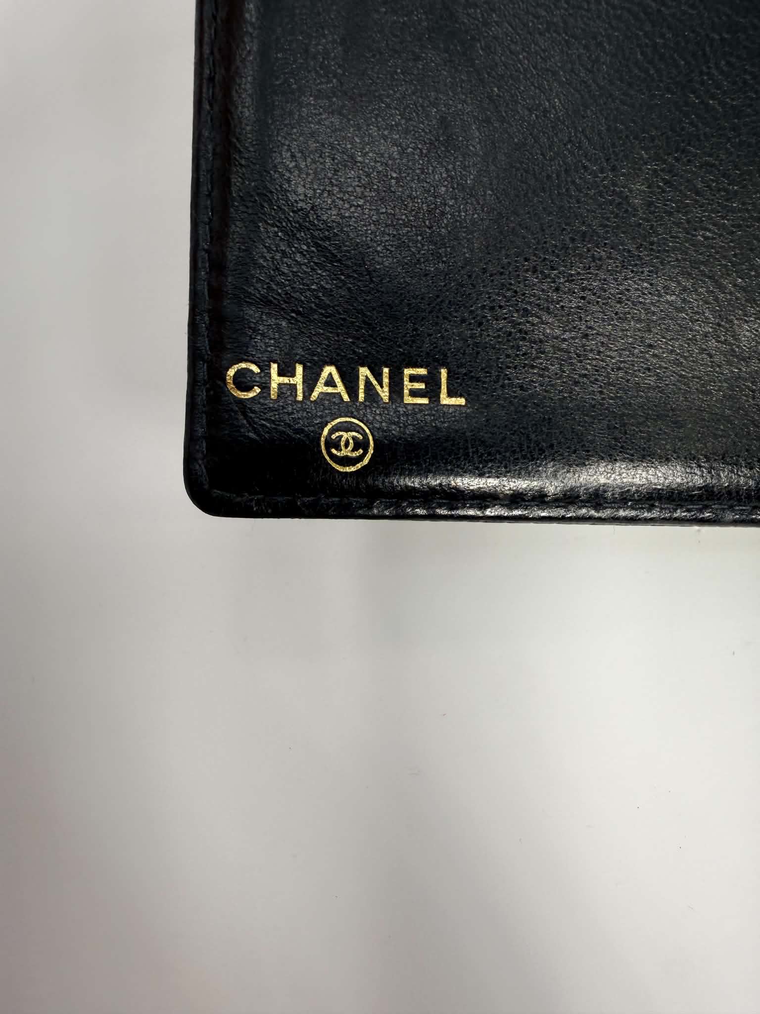 Chanel Caviar Timeless CC French Wallet Black