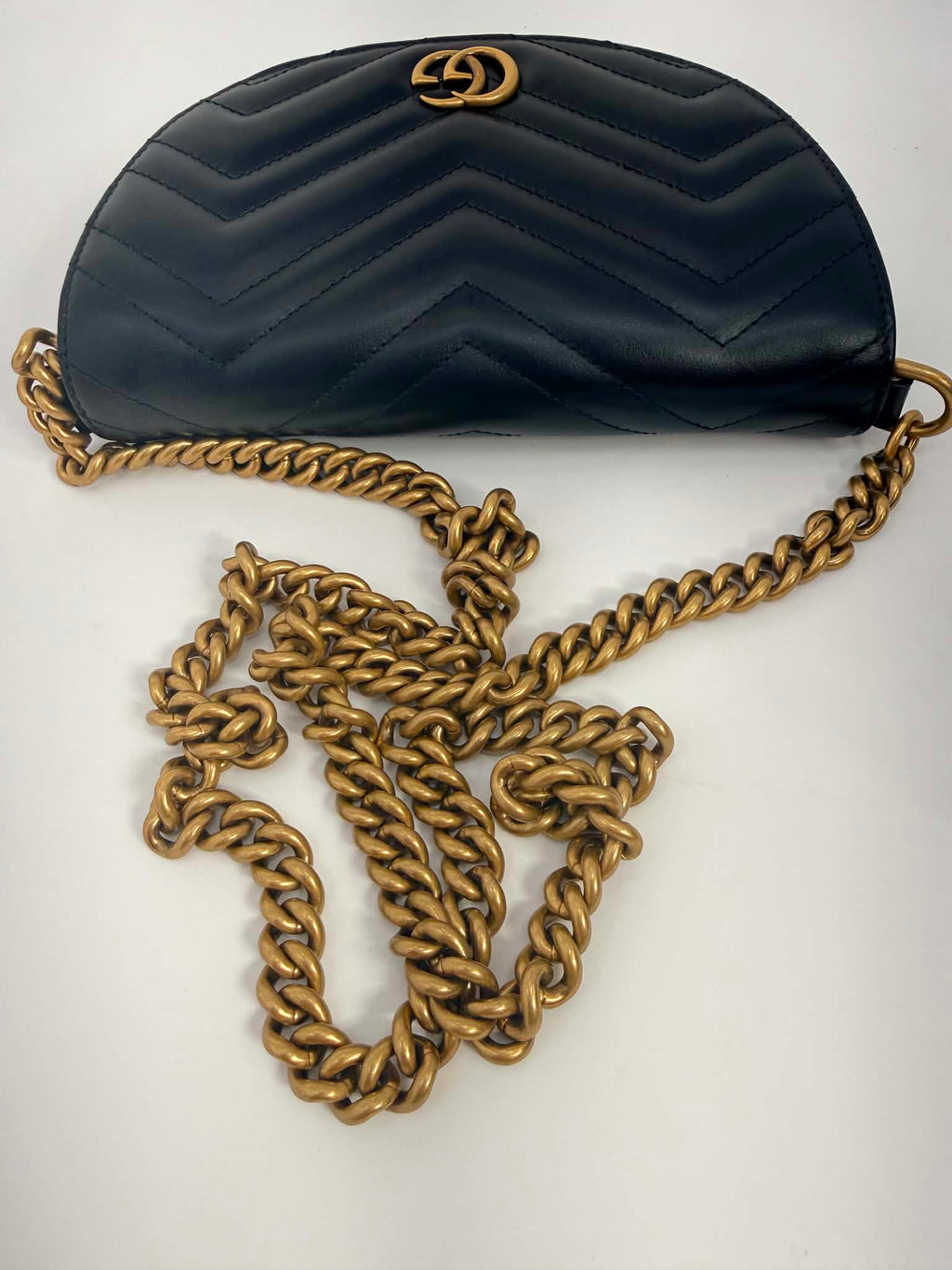 Gucci Marmont Chain Half Moon Crossbody