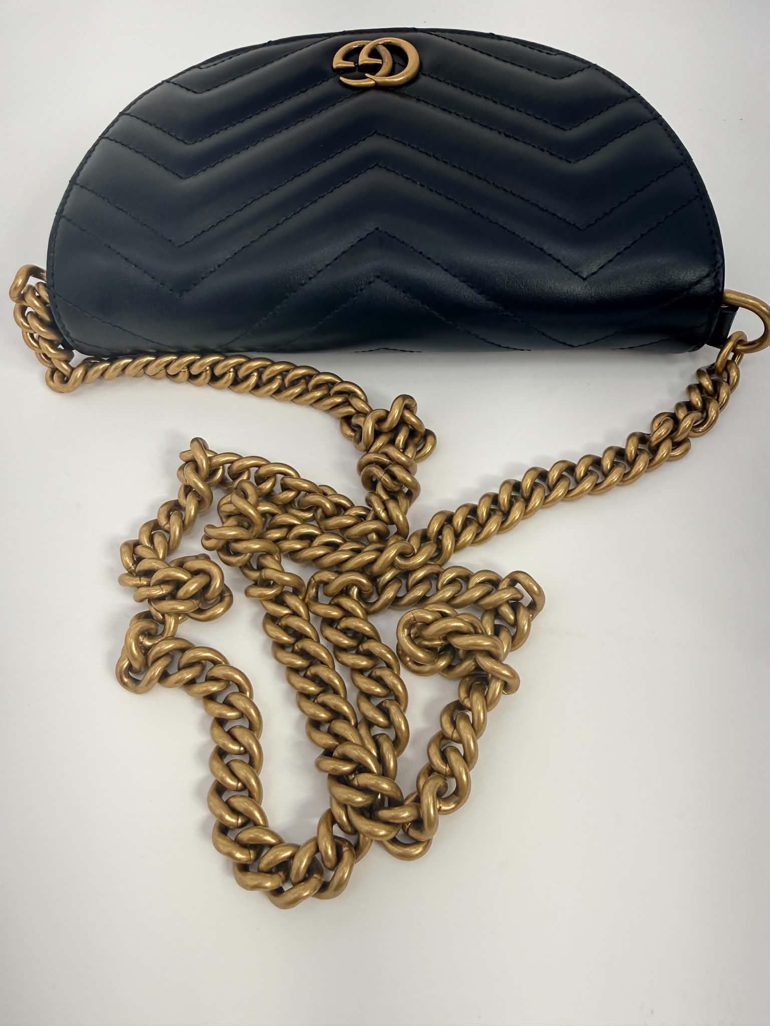 Gucci Marmont Chain Half Moon Crossbody