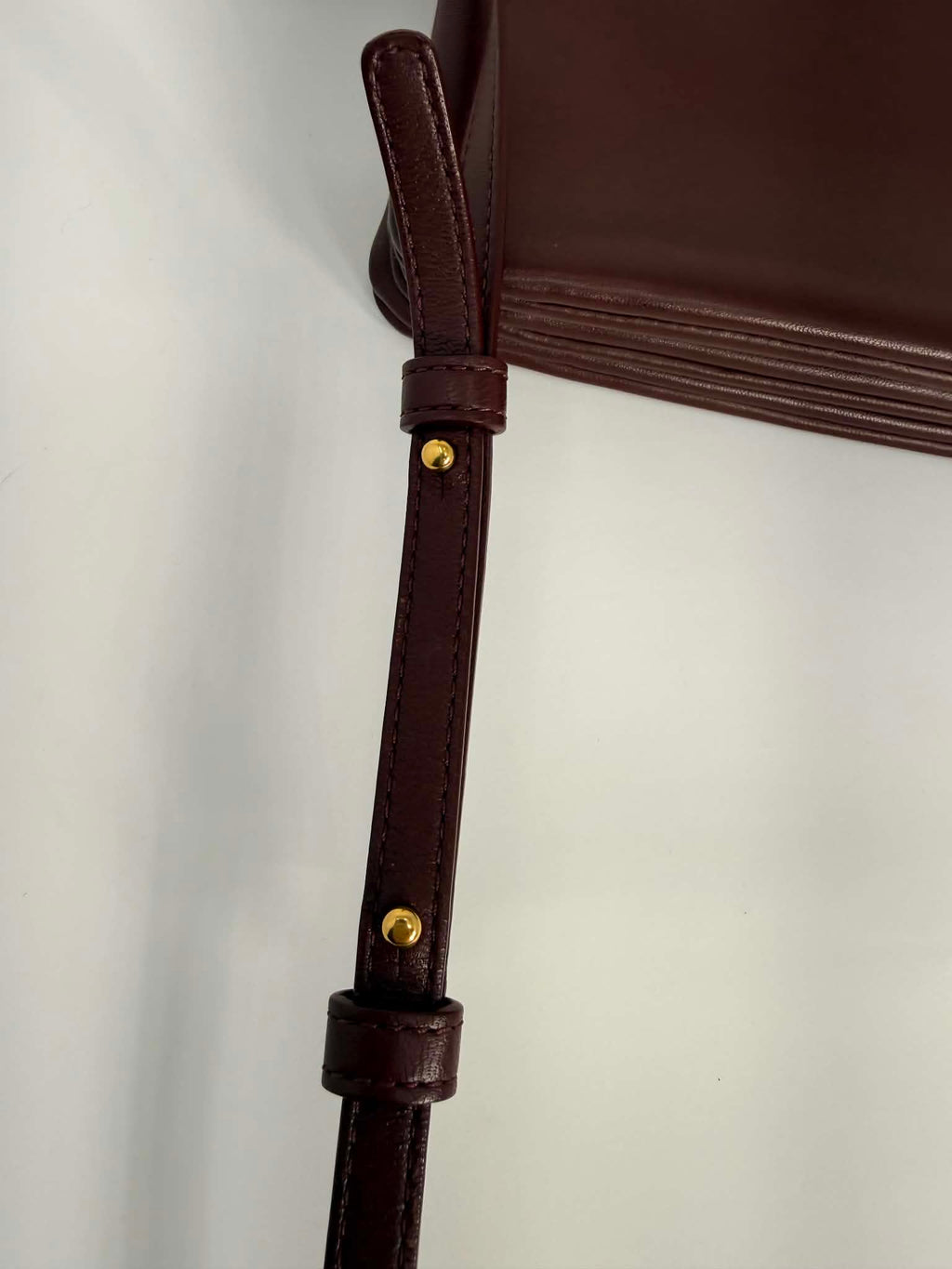 Celine Lambskin Small Trio Crossbody Bag Burgundy