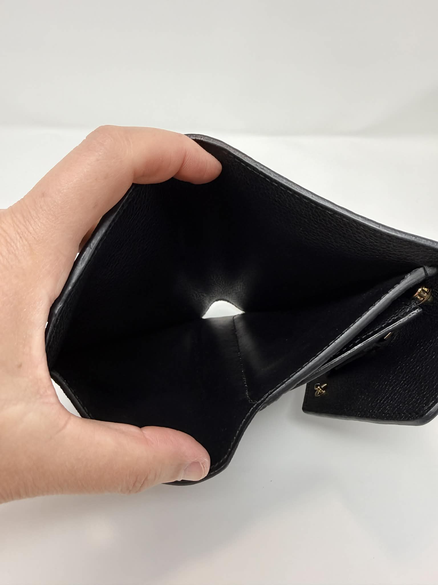 Louis Vuitton Empreinte Compact Curieuse Wallet Black