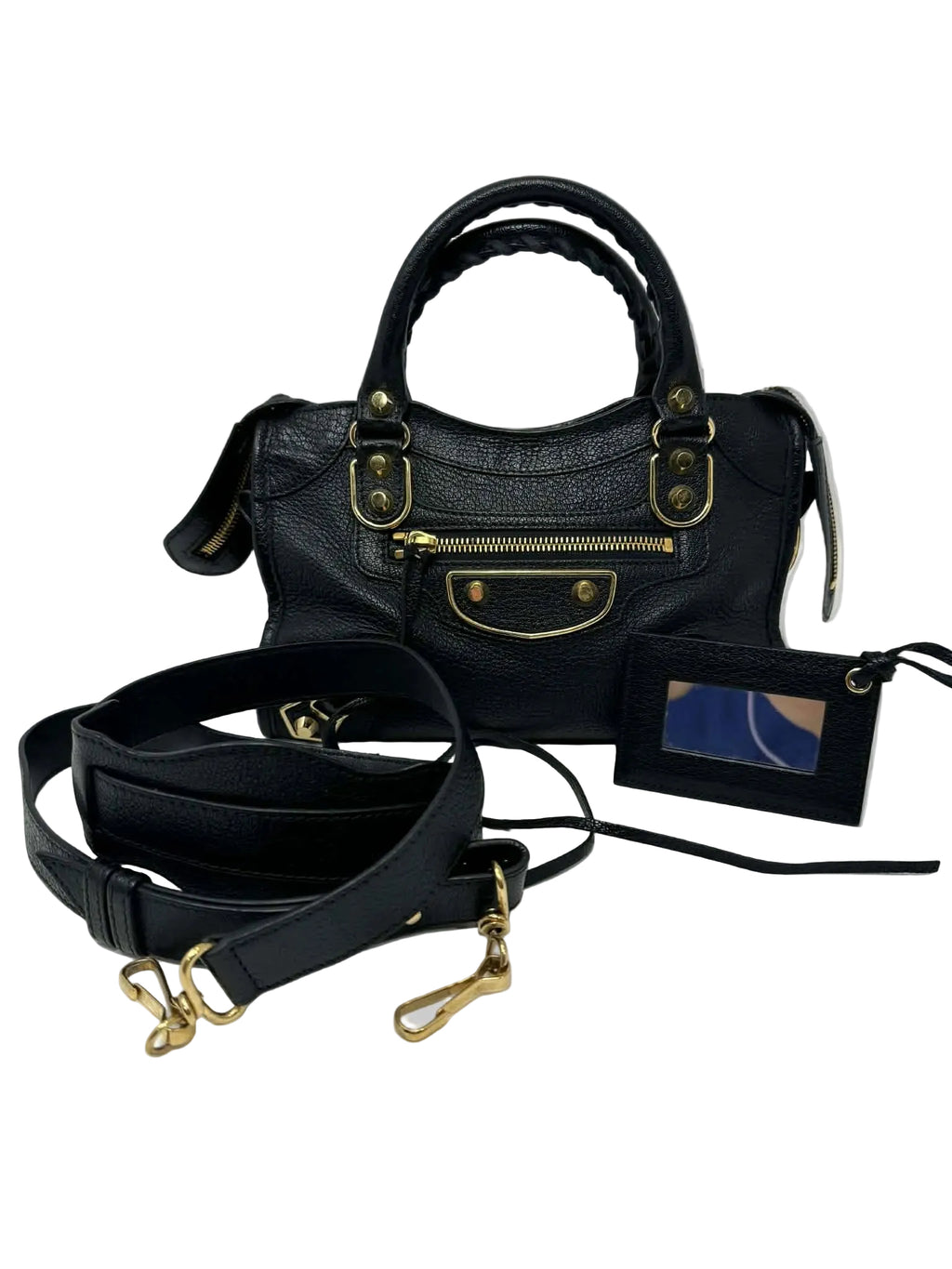 Balenciaga Mini City Bag Black with Mirror