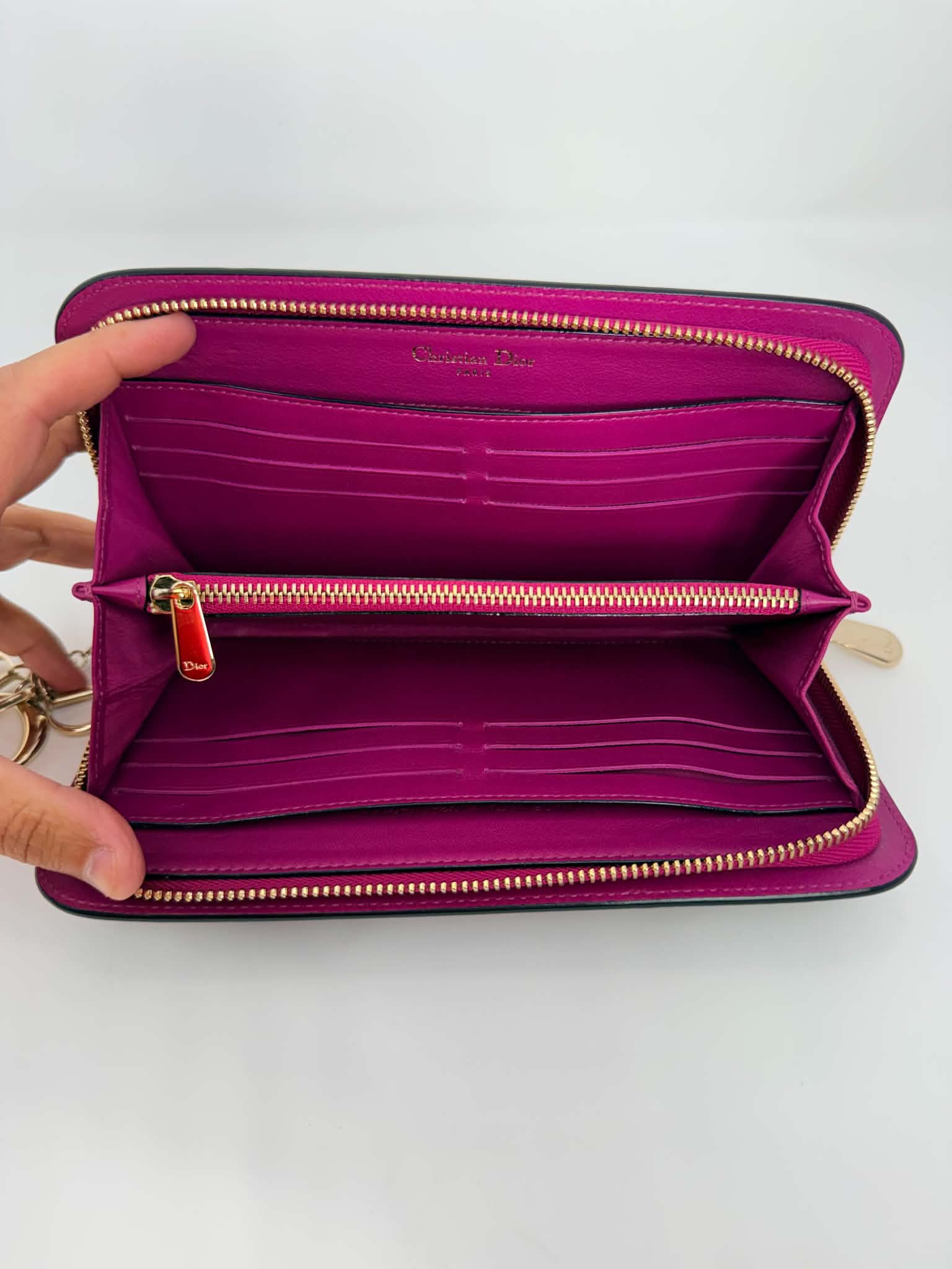 Dior Black and Fuchsia Wallet