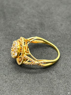 Cluster Diamond Ring in 18K Yellow Gold
