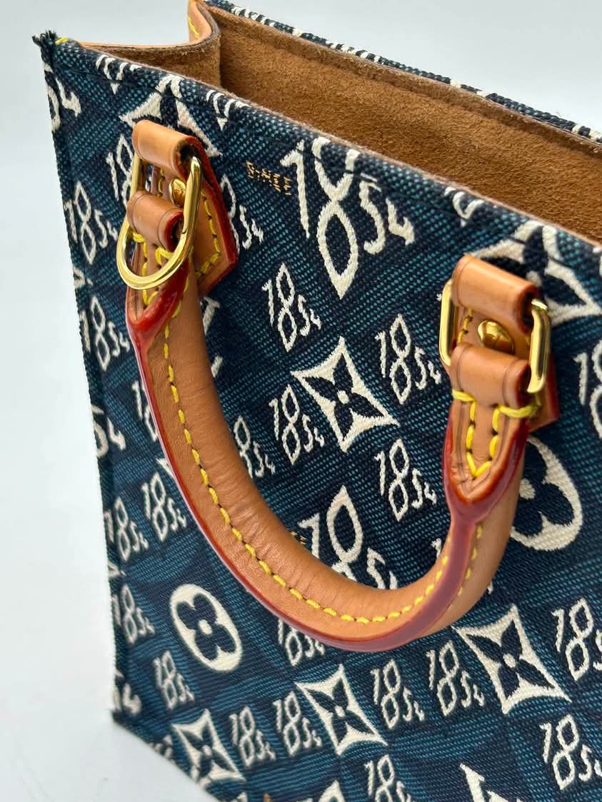 Louis Vuitton Jacquard Since 1854 Petit Sac Plat Blue