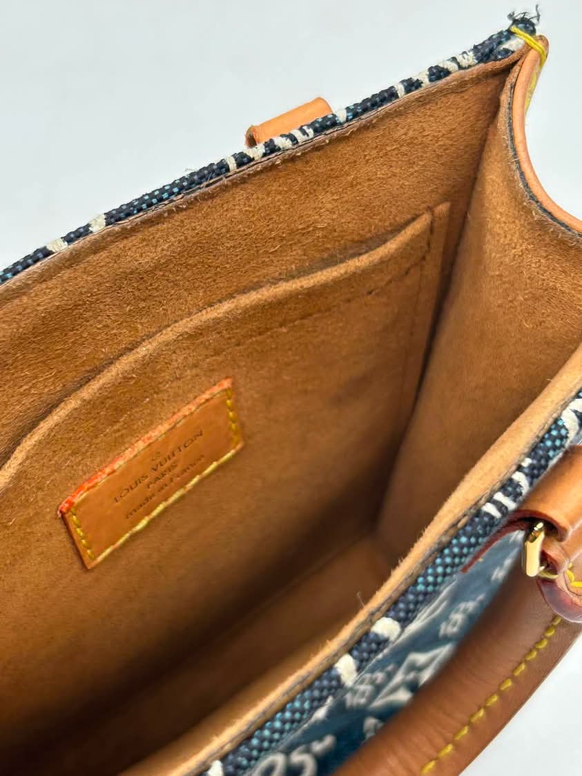 Louis Vuitton Jacquard Since 1854 Petit Sac Plat Blue