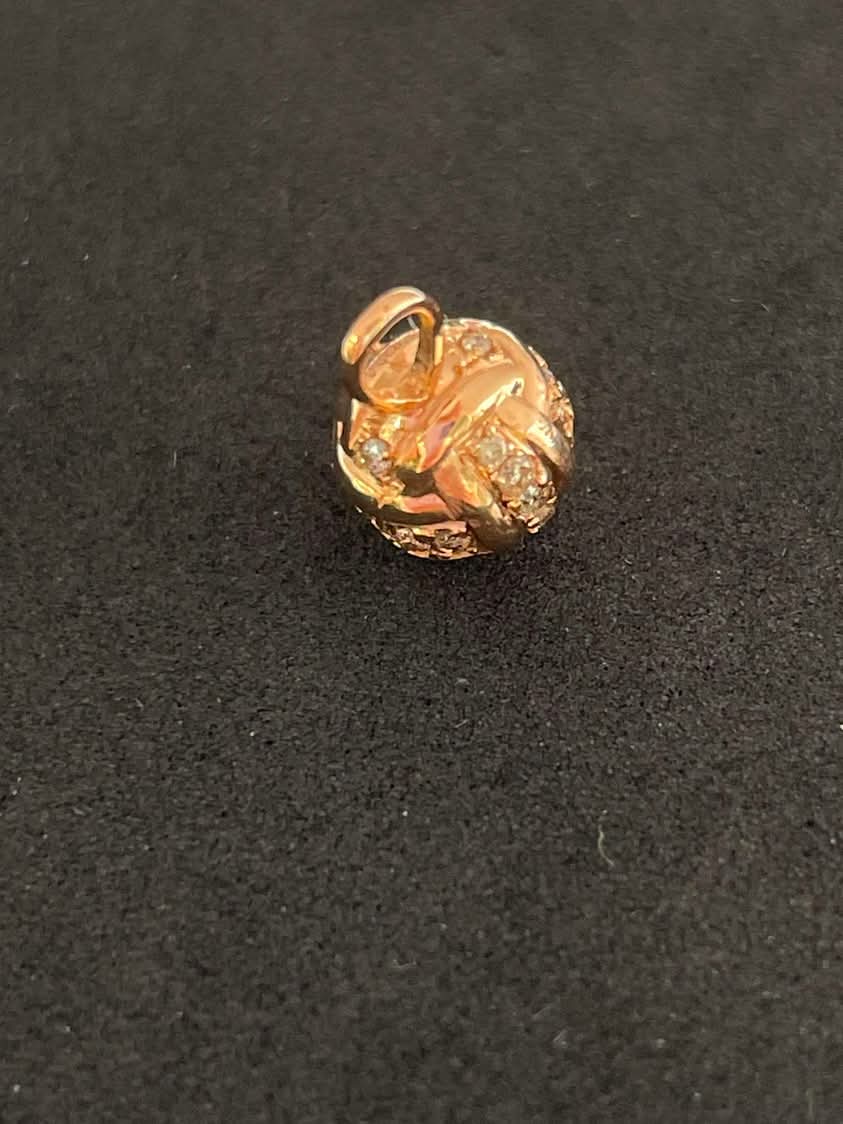 Volleyball Pendant in 18K Rose Gold