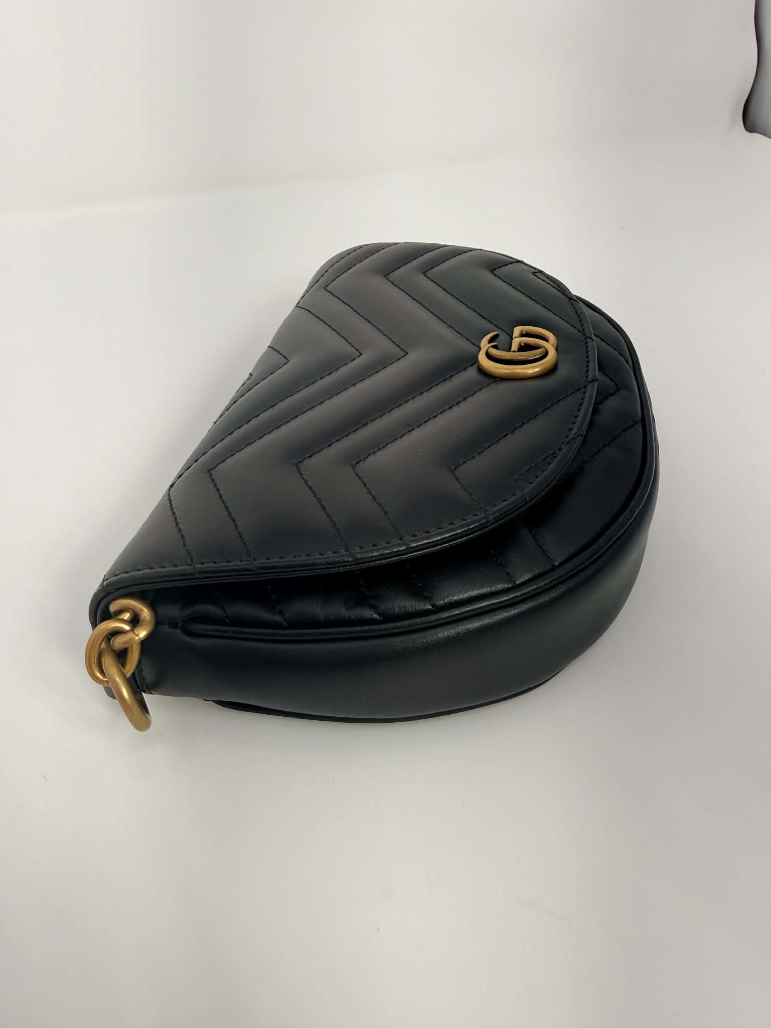 Gucci Marmont Chain Half Moon Crossbody