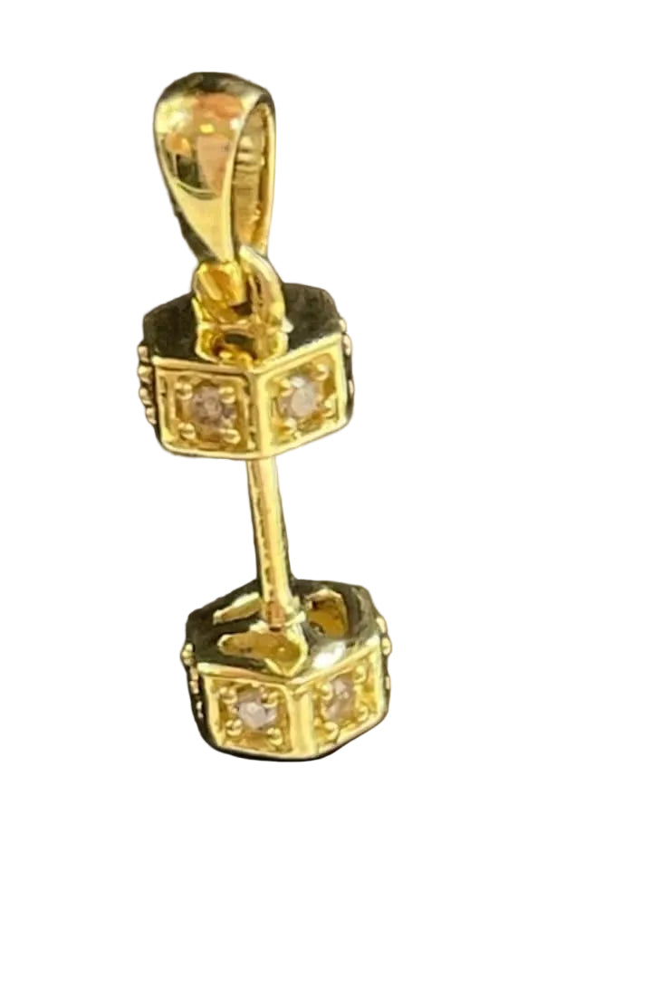 Dumbbell Pendant Yellow Gold 18k