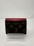 Louis Vuitton Monogram & Burgandy Zoe Wallet