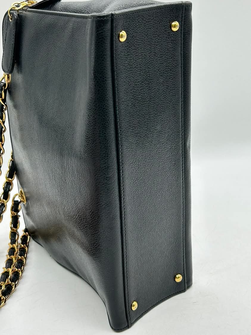 Chanel Caviar Flap Shoulder Bag Black