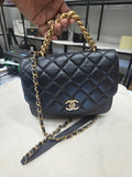 Chanel CC Quilted Chain Handle Flap Bag