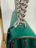 Gucci Dollar Calfskin Crystal Small Dionysus Shoulder Bag Emerald
