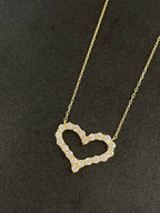 Heart Gold & Diamond Pendant with Chain