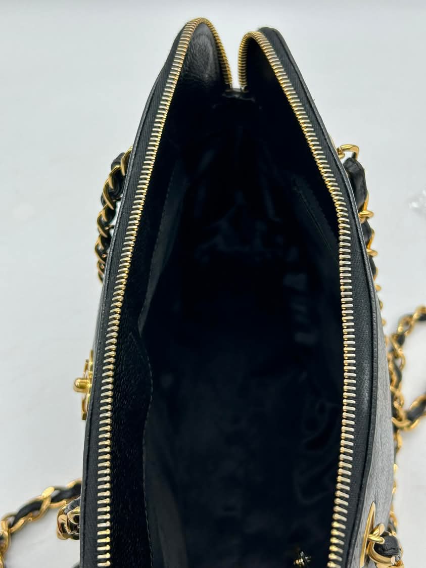 Chanel Caviar Flap Shoulder Bag Black