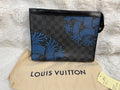 Louis Vuitton Damier Graphite Rope Pochette Voyage Blue