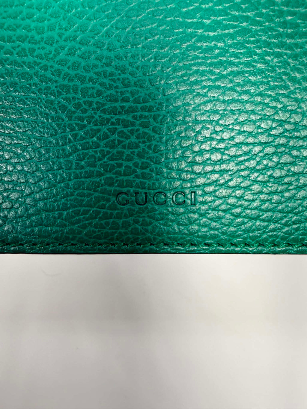 Gucci Dollar Calfskin Crystal Small Dionysus Shoulder Bag Emerald